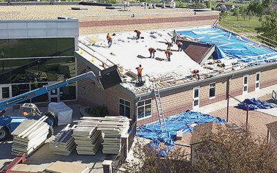 Re-roof involving three systems for Prairie Winds Elementary School